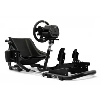 Oplite 104317 NitroKart V2 Racing Cockpit – Juodas plieninis sim racing rėmas su atlenkiama kėde
