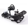 Oplite 104317 NitroKart V2 Racing Cockpit – Juodas plieninis sim racing rėmas su atlenkiama kėde