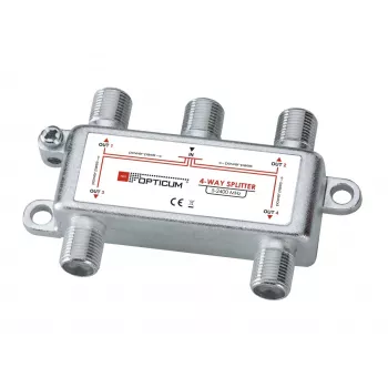OPTICUM 1x4 DVB-T/SAT Signal Skirstytuvas 5-2400 MHz F-Type Cinko liejinys