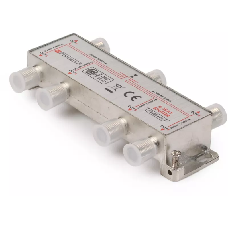 OPTICUM 1x6 DVB-T/S Signal Splitter 5-2400 MHz