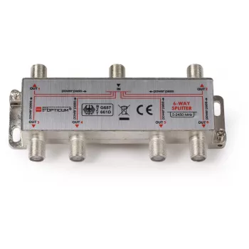 OPTICUM 1x6 DVB-T/S Signal Splitter 5-2400 MHz