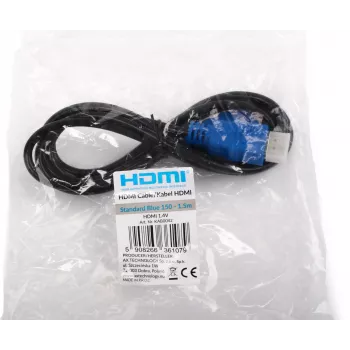 Opticum Standard Blue HDMI laidas 1,5 m v1.4 High Speed su Ethernet