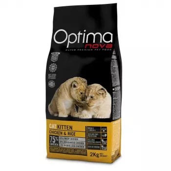 OPTIMANOVA Kitten Mono Chicken and Rice – Sausas ėdalas kačiukams – 2kg