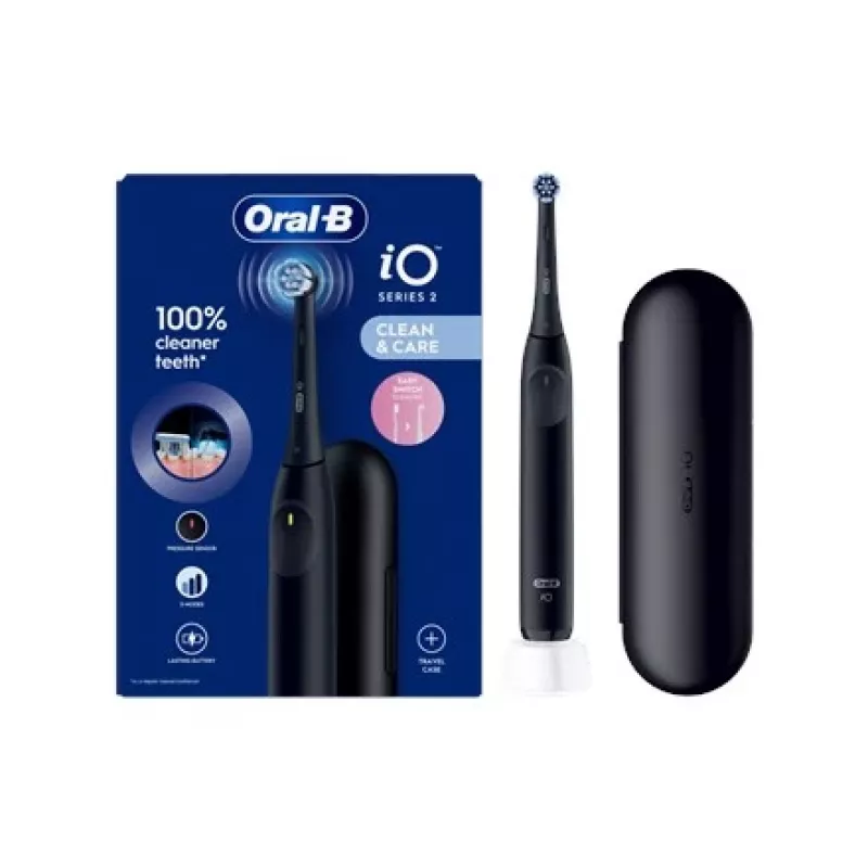 ORAL-B iO2 Night Black Electric Toothbrush with Travel Case