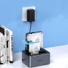ORICO 6626C3-C-V1 2 diskų prijungimo stotelė su neprisijungus veikiančia klonavimo funkcija 2,5 inch/3,5 inch SATA HDD/SSD - pilka