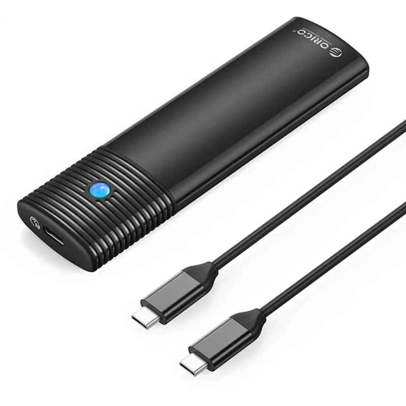 ORICO M.2 NVMe/SATA SSD korpusas USB 3.1 Gen 2 Type-C 10Gbps Tool-Free aliuminis juodas