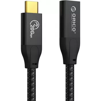ORICO USB-C 3.2 Gen 2x2 prailginimo laidas – 20Gbps, 100W PD, 4K@60Hz, 1m, juodas