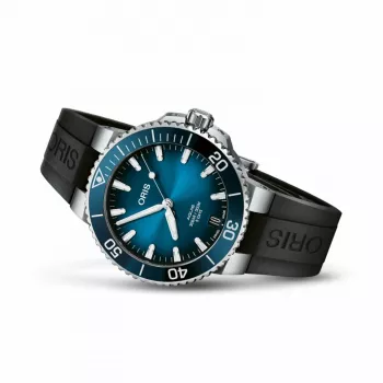 ORIS Vyriškas Nardymo Laikrodis 41350742274FC 41,50mm Automatinis Mėlynas Ciferblatas Mėlyna Gumos Juosta