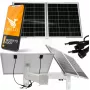 ORLLO SM6030 PRO 60W nešiojamas saulės baterijos įkroviklis su 4 sulankstomais monokristaliniais paneliais, USB-C PD 45W, USB-A QC3.0, DC išėjimu
