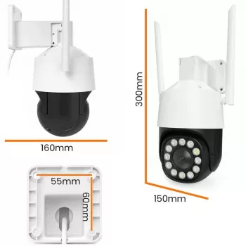 ORLLO TZ11 4K 8MP PTZ IP kamera su Wi-Fi ir 4G LTE, Tuya Smart, Pan-Tilt, lauko apsaugai