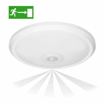 ORNO AD-PL-391WLPMR4 Adviti 12W LED avarinis lubinis šviestuvas su 360° PIR judesio jutikliu, 1000lm, 4000K, IP20, 3h rezervas