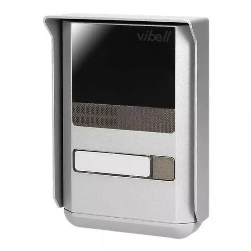 ORNO OR-DOM-SL-923 2-Wire Wired Intercom Set for 1-Family House, Surface Mounted, Silver/Grey External Panel, White Uniphone