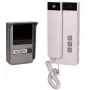ORNO OR-DOM-SL-923 2-Wire Wired Intercom Set for 1-Family House, Surface Mounted, Silver/Grey External Panel, White Uniphone