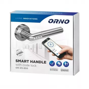 ORNO OR-ZS-850 elektroninė durų rankena su kodu, IP44, juoda