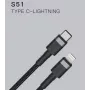 ORSEN S51 Type C to Lightning 3A 1m Black