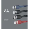 ORSEN S51 Type C to Lightning 3A 1m Raudona