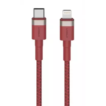 ORSEN S51 Type C to Lightning 3A 1m Raudona