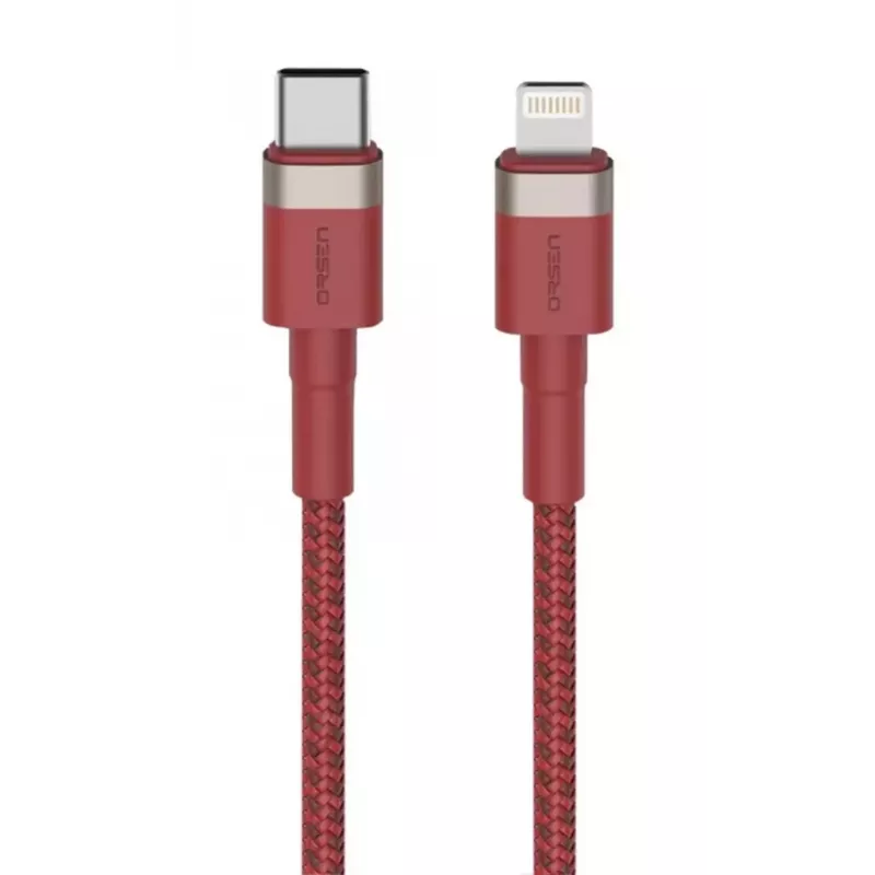 ORSEN S51 Type C to Lightning 3A 1m Raudona