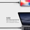 ORSEN S53 USB-C į USB-C laidas 3A 1m Juodas