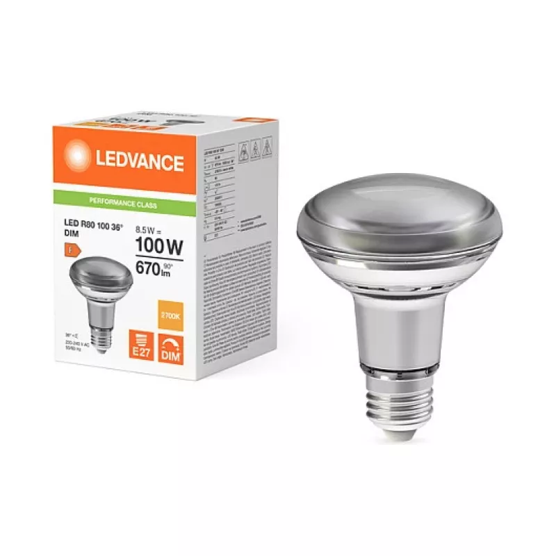 Osram R8010036 DIM 8.5W 827 E27 P LED Reflektorinė lempa 670 lm 2700K E27 su reguliavimu