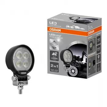 Osram ROUND WL VX80-WD LED darbinis žibintas, 10W, 12/24V, 800lm, 6000K, platus spindulys, IP67, ECE R10, DT jungtis, 80mm