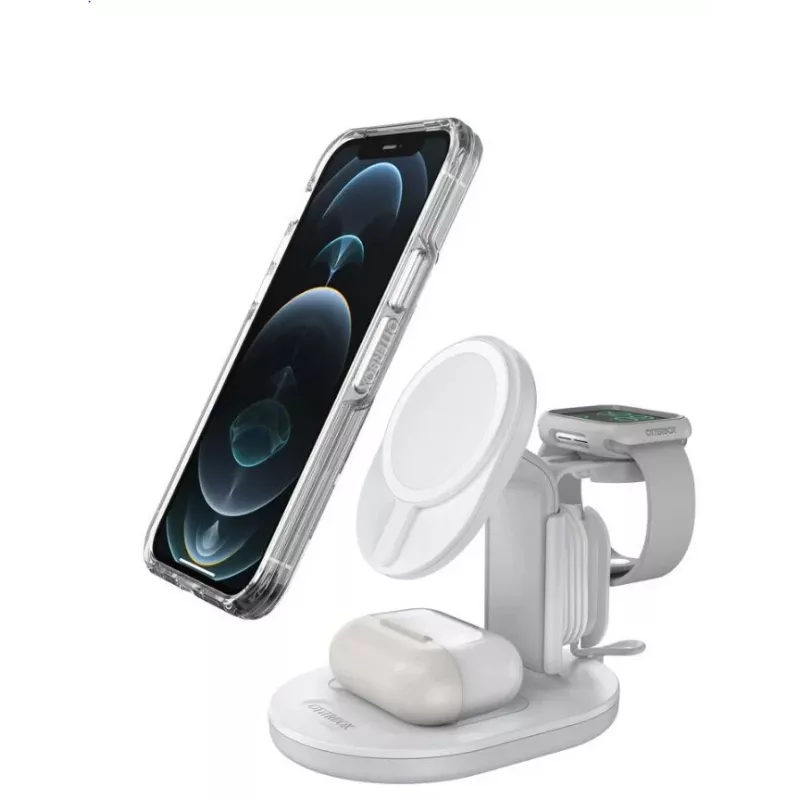 OtterBox 3-in-1 MagSafe įkrovimo stotelė balta