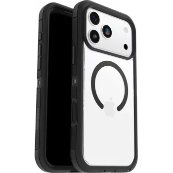 OtterBox Defender Series Pro XT Clear Camera Control Case, iPhone 17 Pro Max, Skaidri/Juoda