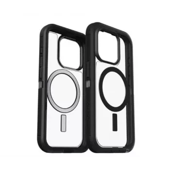 OtterBox Defender XT dėklas, skirtas Apple iPhone 15, 14, 13 – Dark Side (permatomas/juodas)
