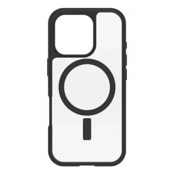 OtterBox React Series MagSafe dėklas Apple iPhone 16 Pro - juodas, permatomas (Black Crystal-Clear) 77-96252