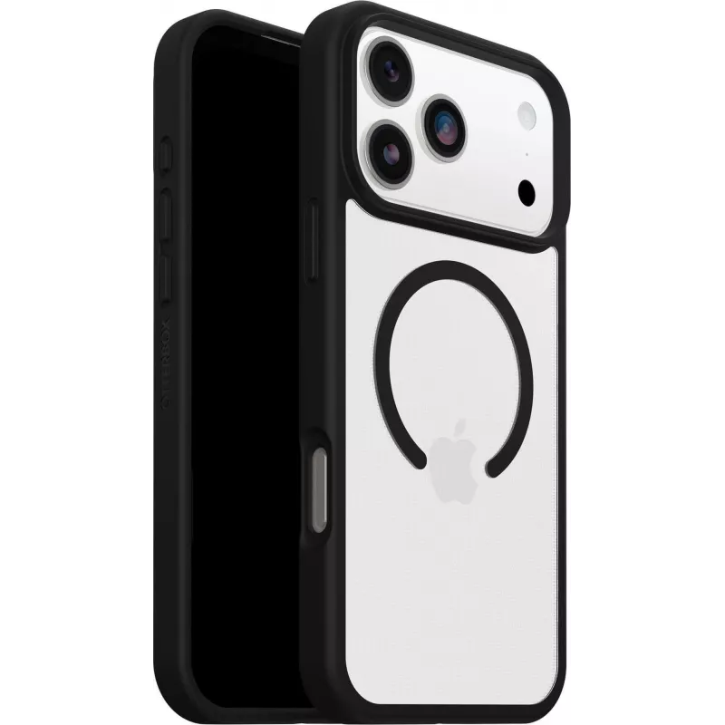 OtterBox React Series MagSafe Case for iPhone 17 Pro Max - Black Crystal (Clear/Black)