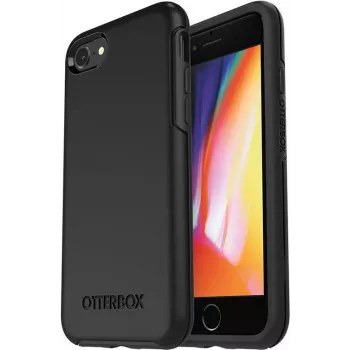 OtterBox Symmetry Series Pro Pack - Galinis dangtelis, skirtas Apple iPhone 7, 8, SE (2-osios kartos), SE (3-iosios kartos) - Polikarbonatas, sintetinė guma - Juoda