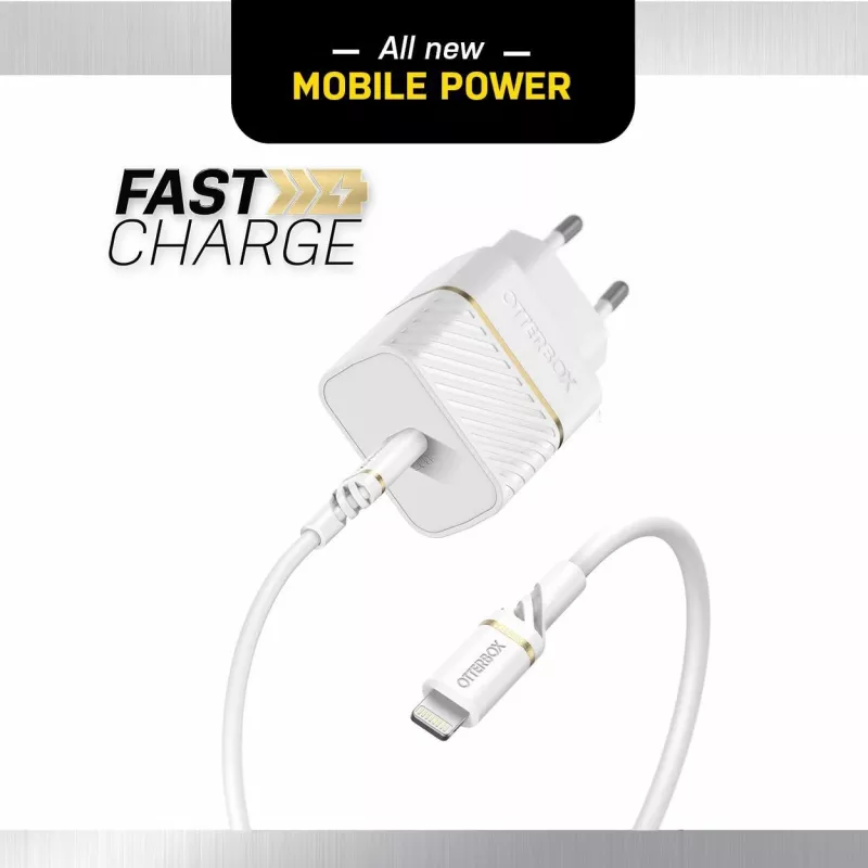 OtterBox Wall Charger 20W USB-C PD 3.0 Cloud Dust White