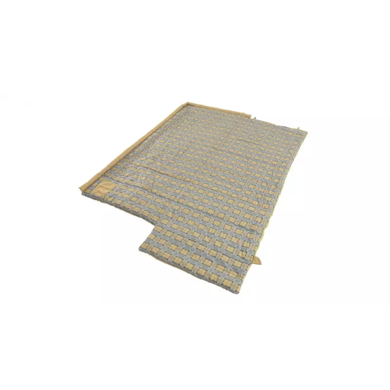 Outwell Commodore miegmaišis 225 x 85 cm 9/5/-8 °C su laisva pagalve, 2 krypčių automatinio užrakto L formos užtrauktuku
