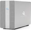 OWC Mercury Elite Pro Dual 2-Bay RAID korpusas su 3 prievadų USB šakotuvu, USB 3.2 Gen 2 Type-C (sidabrinis)