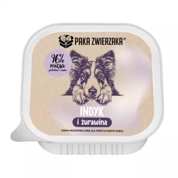 PAKA ZWIERZAKA Kalakutiena su spanguolėmis šlapias ėdalas šunims – be grūdų, 150 g maišelis