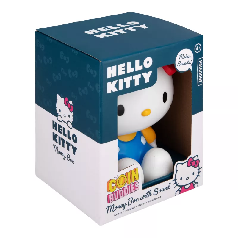 Paladone Hello Kitty Taupyklė – Keraminė Monetų Skardinė, Oficiali Sanrio Prekė, Balta/Rožinė/Juoda, 13.5 x 13.5 x 16.5 cm