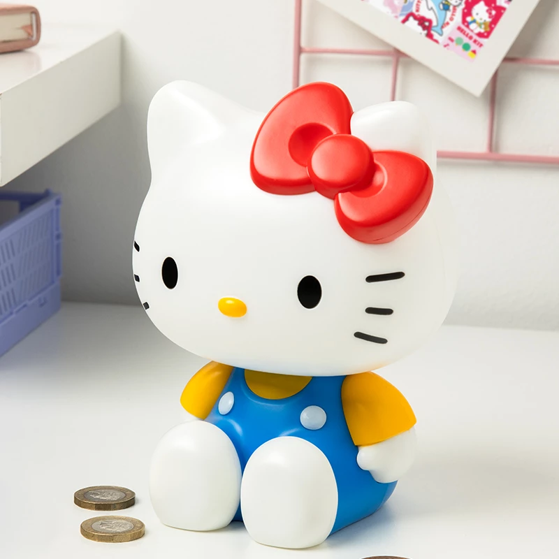 Paladone Hello Kitty Taupyklė – Keraminė Monetų Skardinė, Oficiali Sanrio Prekė, Balta/Rožinė/Juoda, 13.5 x 13.5 x 16.5 cm