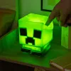 Paladone Minecraft Creeper SquishyGlo silikoninis šviestuvas įkraunamas – pritemdomas žalias LED naktinis šviestuvas su 3 ryškumo lygiais ir Micro USB įkrovimu