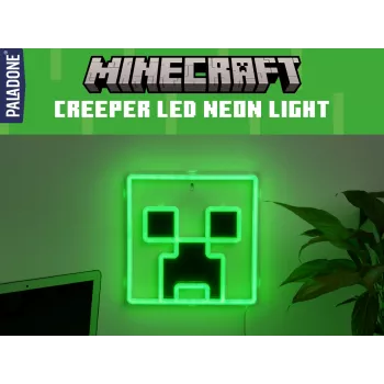 Paladone Minecraft Creeper sieninis LED neoninis šviestuvas
