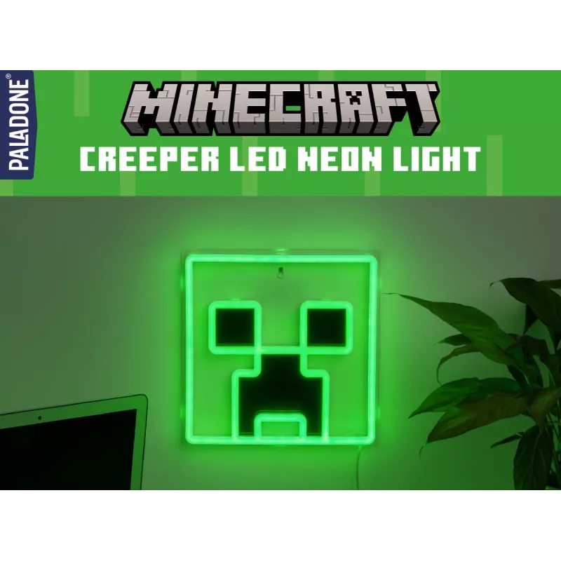 Paladone Minecraft Creeper sieninis LED neoninis šviestuvas