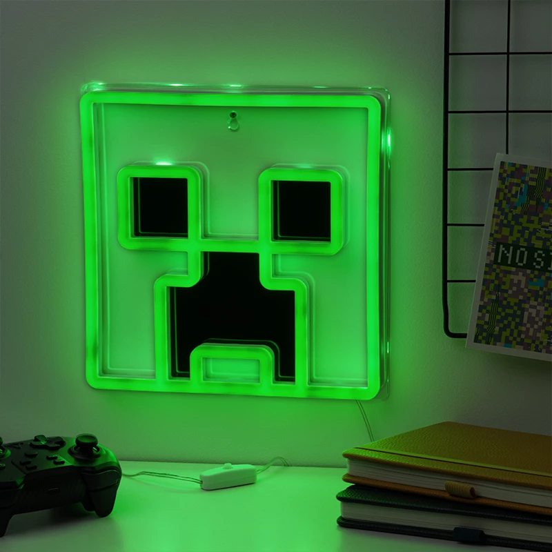 Paladone Minecraft Creeper sieninis LED neoninis šviestuvas