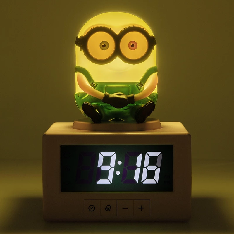 Paladone Minions Icon žadintuvas - skaitmeninis LED, maitinamas USB, su snaudimo funkcija