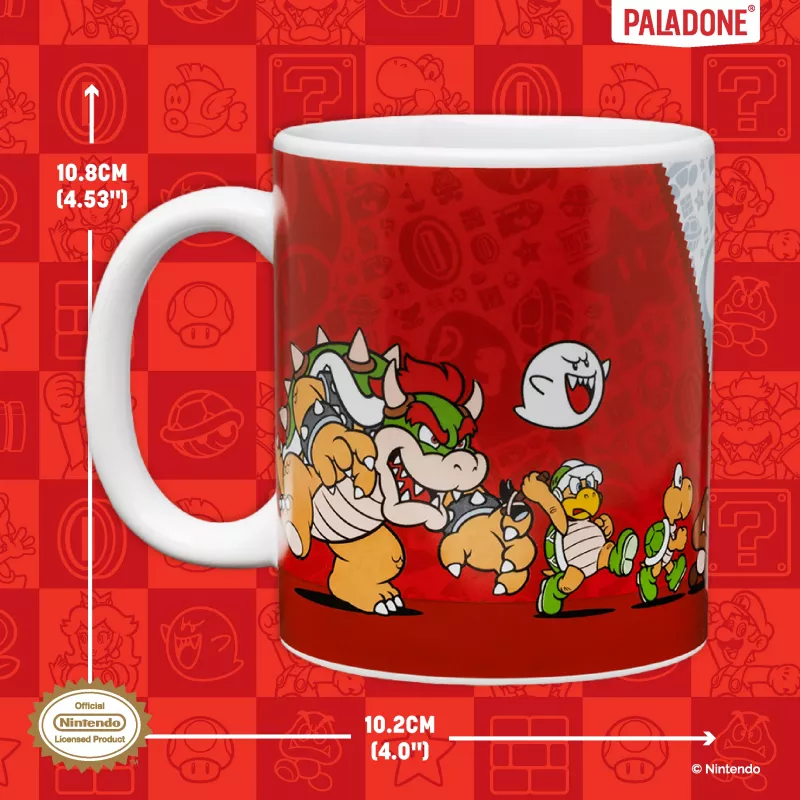 Paladone Super Mario puodelis – Heat Change Question Block keraminis 300 ml