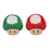 Paladone Super Mario Mushroom druskos ir pipirų indelių rinkinys (raudonas Super grybas ir žalias 1-Up grybas)
