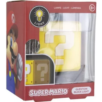 Paladone Super Mario Question Block 3D šviestuvas su monetos garso efektu PP4372NNV2