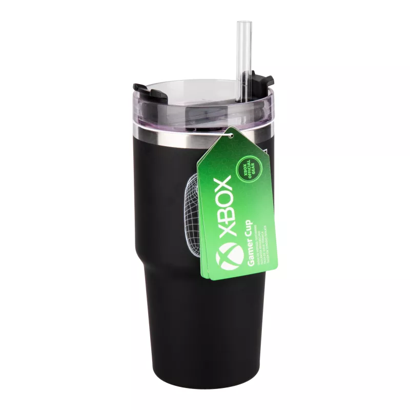 Paladone Xbox Gamer Cup - keraminis puodelis su valdiklio formos rankena, 300 ml, juodas/žalias