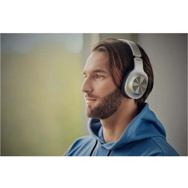 Panasonic RB-HX220BDES belaidės ausinės ant ausų, 23 val. baterija, Bluetooth 5.0, įmontuotas mikrofonas, sulankstomas dizainas - juodos
