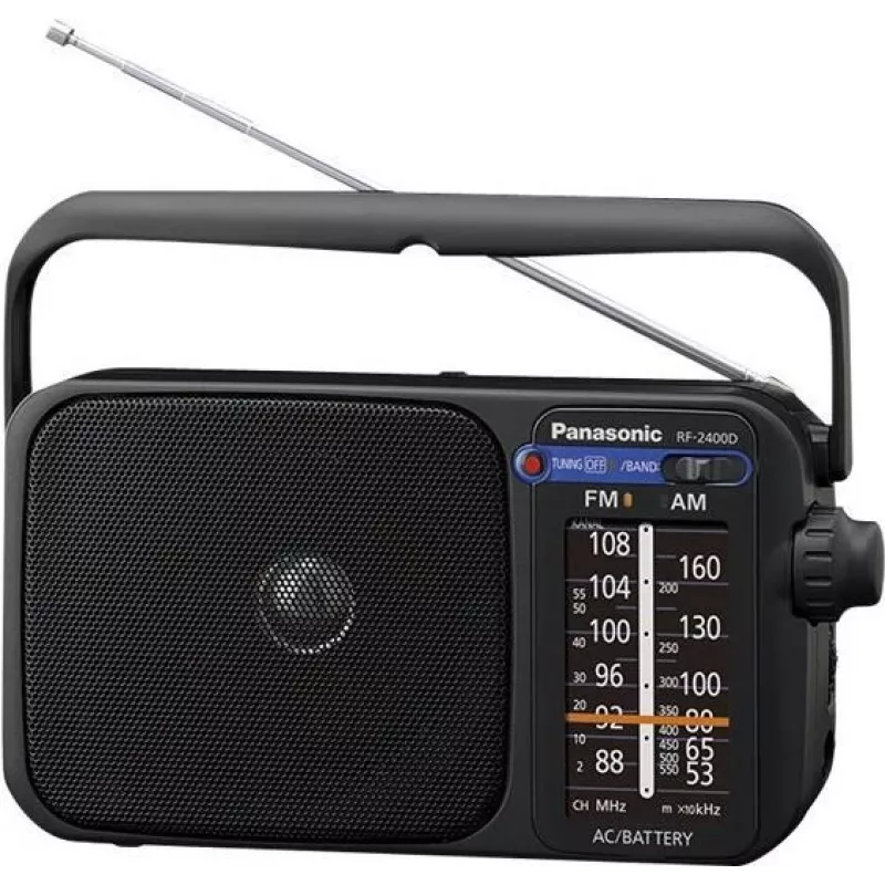 Panasonic RF-2400DEG-K nešiojamas analoginis AM/FM radijas - juodas