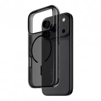 PanzerGlass CARE Smokey dėklas su juodu MagSafe skirtas iPhone 17 Pro