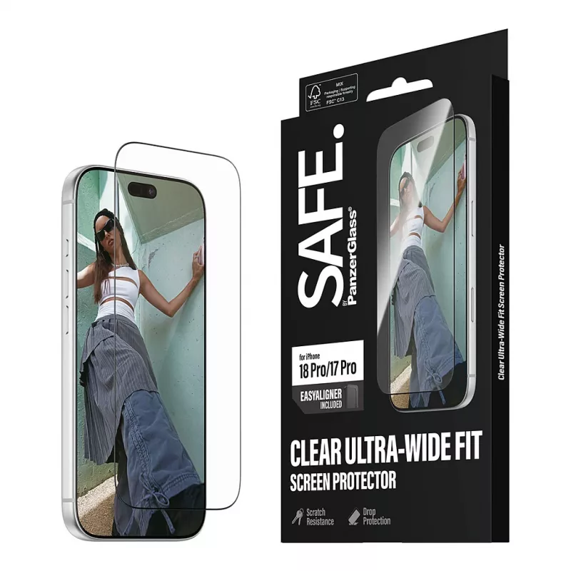 PanzerGlass SAFE. ekrano apsauga iPhone 18 Pro / 17 Pro